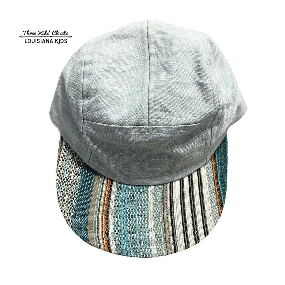 George Hats YOUTH Light Blue Striped Bill Cap Hat